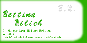 bettina milich business card